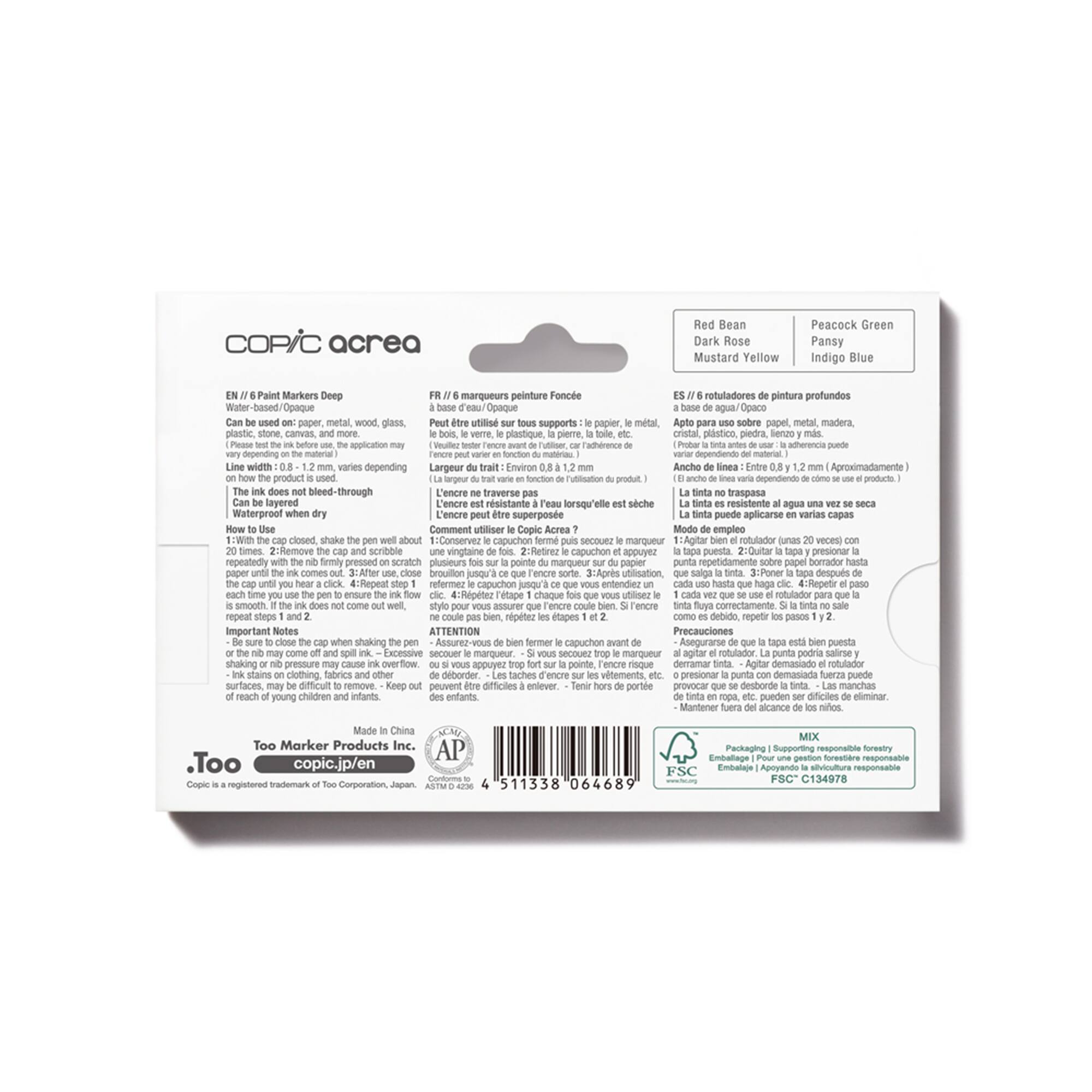 Copic® acrea Deep Marker Set